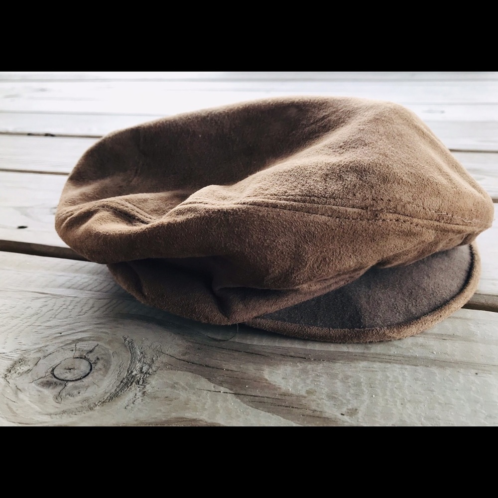 VTG 1Stetson Genuine Suede Leather Flat Hat Sz M